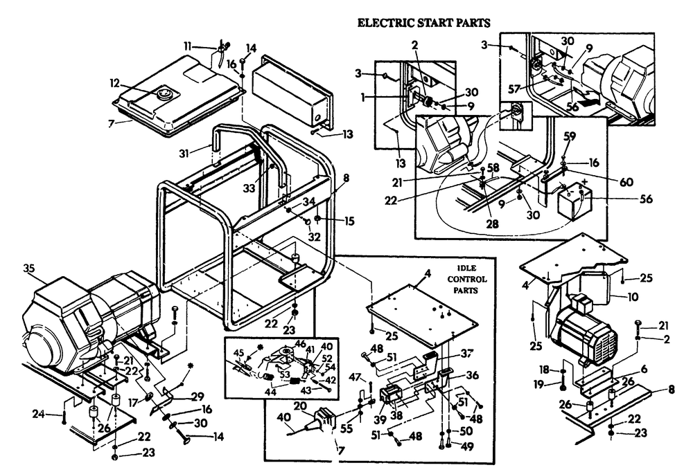Cradle Drawing No. 80841 Diagram and Parts List for 5566-0-C8000  Briggs and Stratton Generator